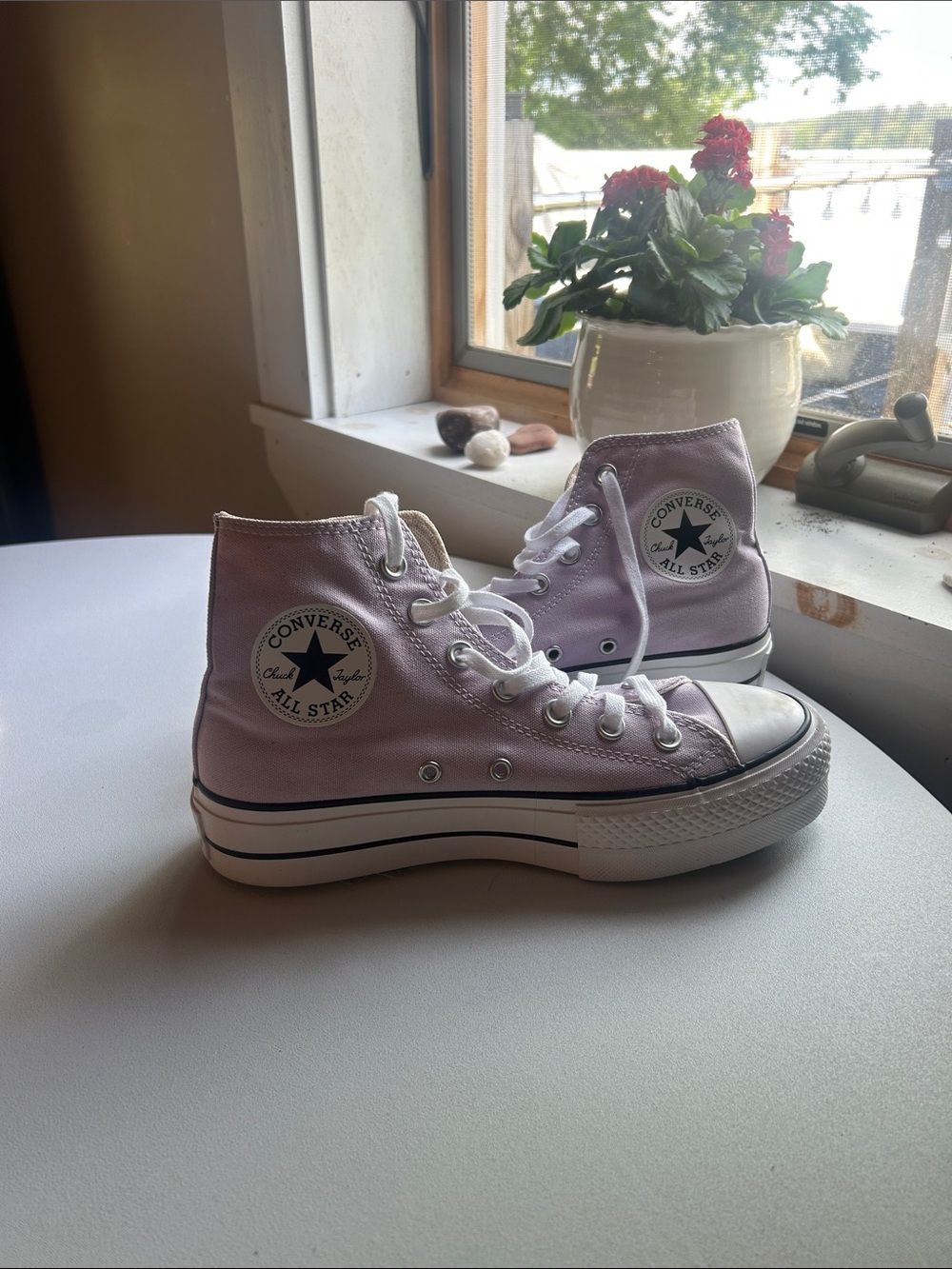 Converse High Top Sneakers - Light Lavender Canvas